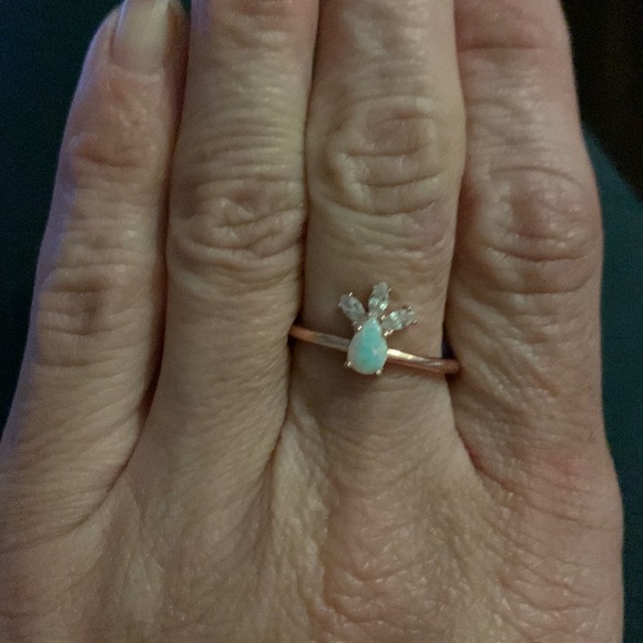 Jewelry - 14k rose gold and opal over 925